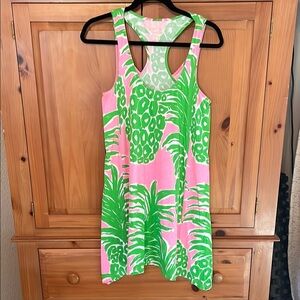 Lilly Pulitzer Pink and Green Sleeveless Dress